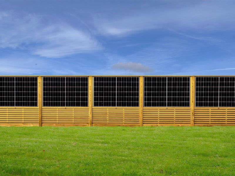 solar garden fence panel