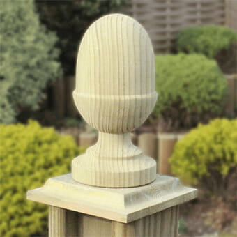 Acorn Post Cap for Slotted Posts