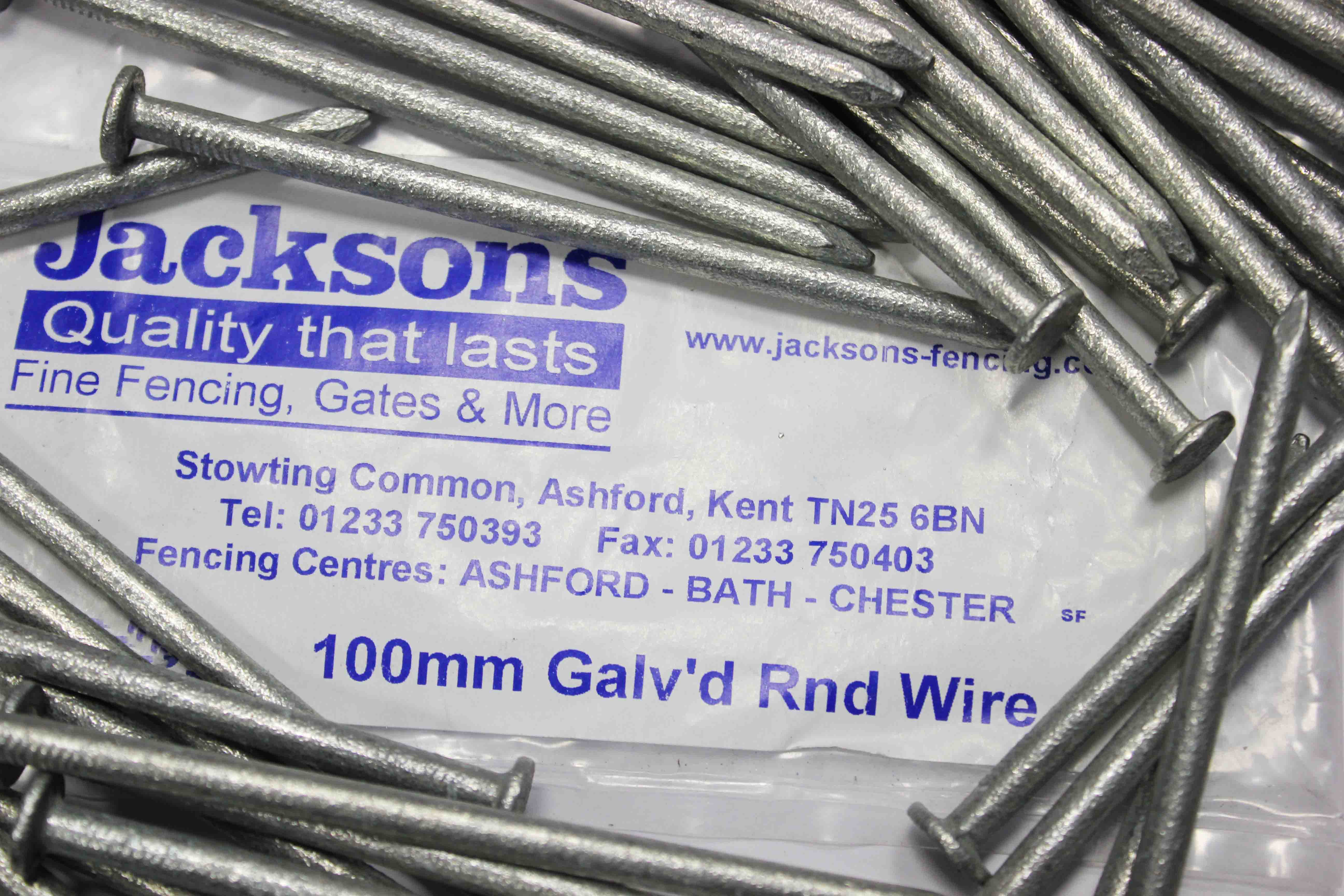 1kg Pack 100mm Nails galvanised Round Wire 4.50mm Gauge Jacksons Fencing