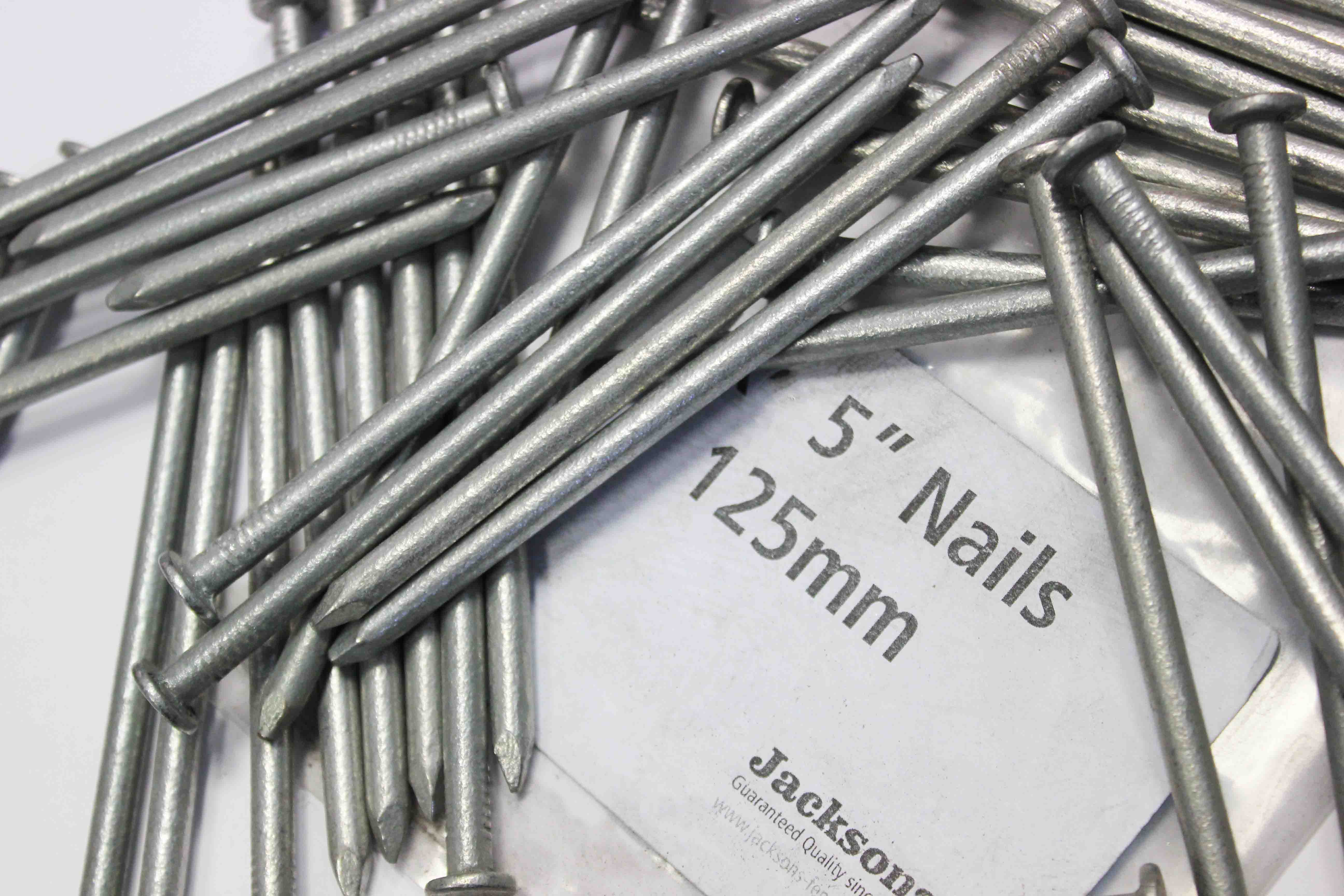 5kg Pack 5" (125mm) Nails Jacksons Fencing