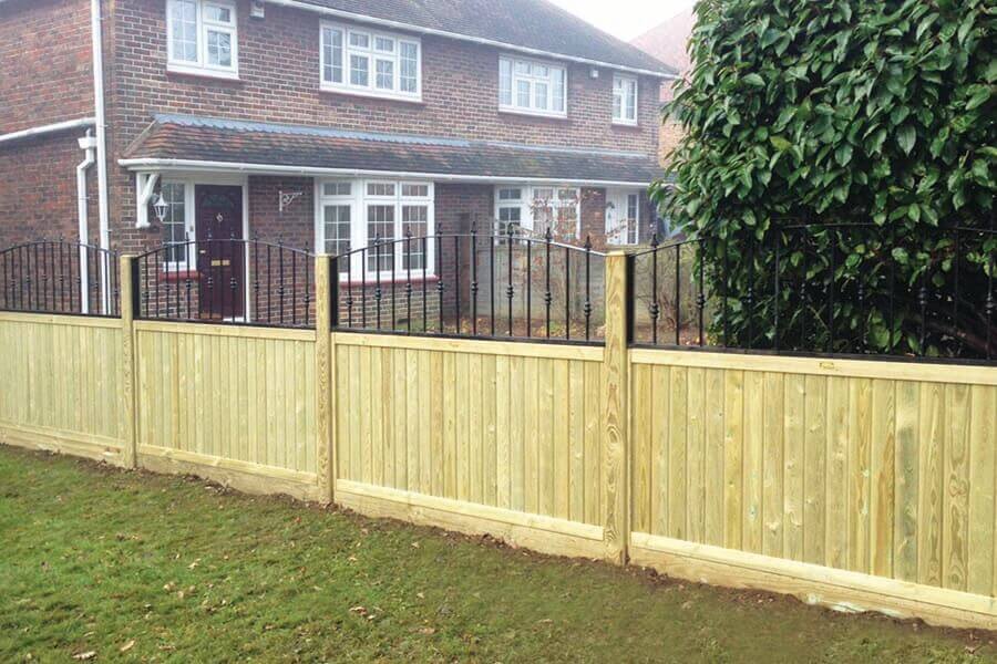 Railing topper fence panel
