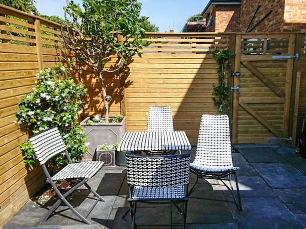 canterbury combi panels with matching garden gate