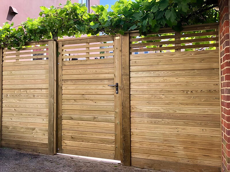 Canterbury Combi Slatted Garden Gate Jacksons Fencing