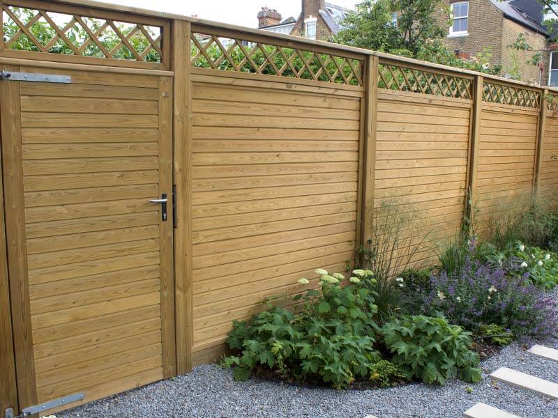 Horizontal tongue and groove garden gate