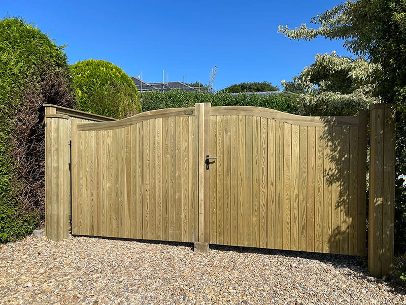 Wooden Driveway Gate