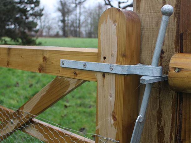 Spring catch gate lock