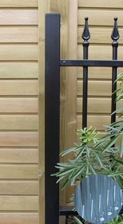 barbican imperial residential railings end post galvanised