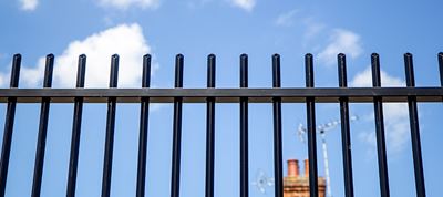 Metal security fencing