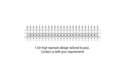 1000mm high standard style ornamental railings