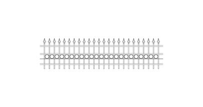 1200mm high standard style ornamental railings