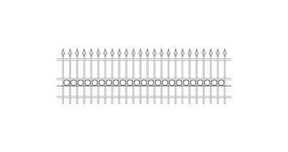 1500mm high standard style ornamental railings