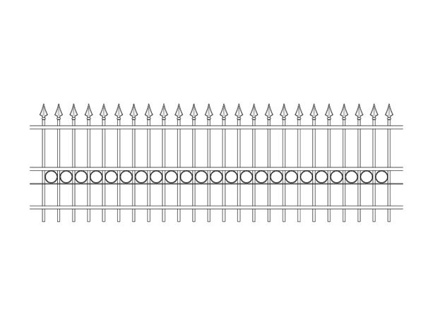 1500mm high standard style ornamental railings