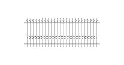 1800mm high metal railings