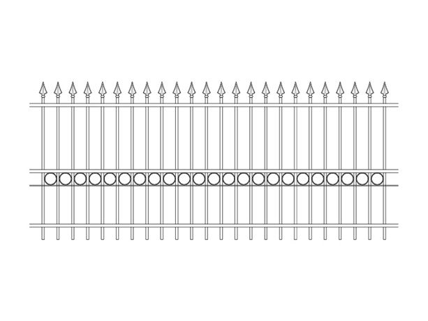 2000mm high ornamental railings