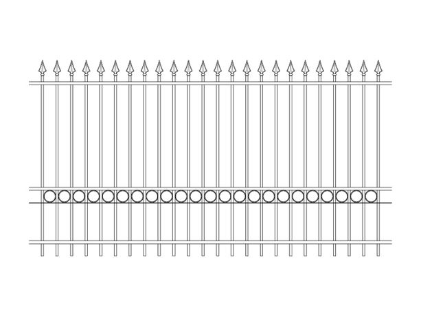 2.5m high decorative metal railings