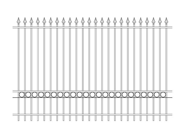 3m high wrought iron style metal railings