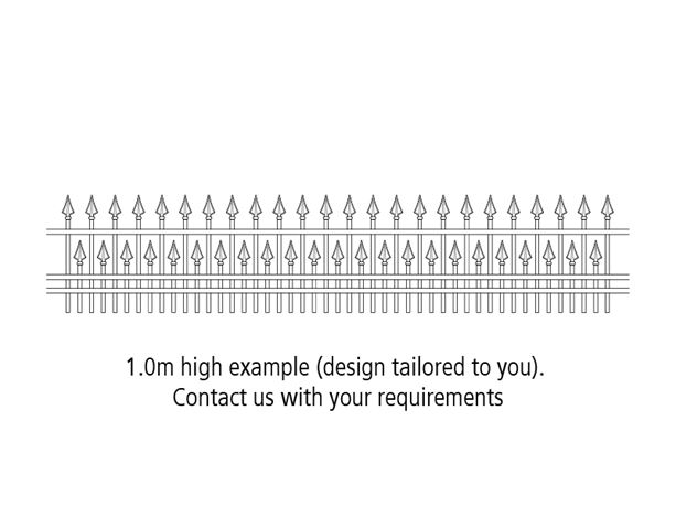 1000mm high style A ornamental railings