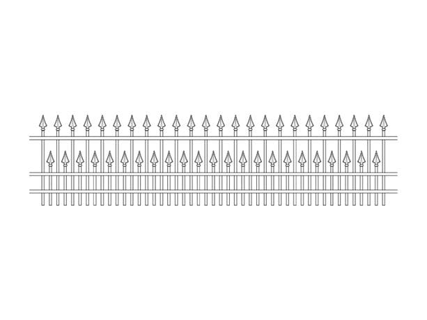 1200mm high style A ornamental railings