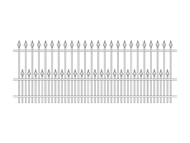 1800mm high style A ornamental railings
