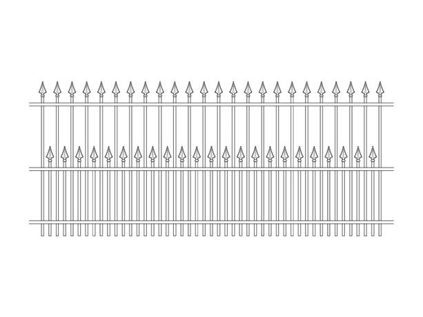 2000mm high style A ornamental railings