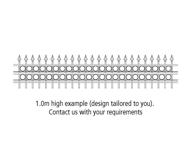 1000mm high style B ornamental railings