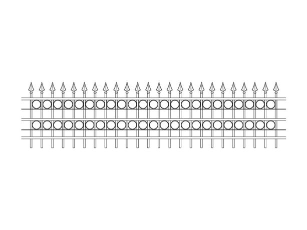 1200mm high style B ornamental railings