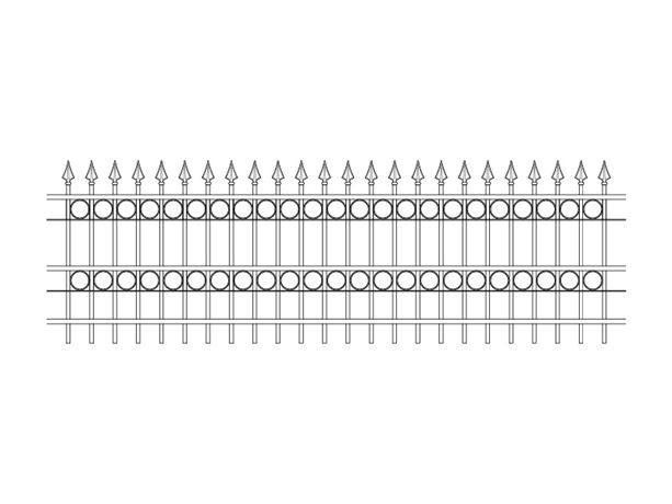 1500mm high style B ornamental railings