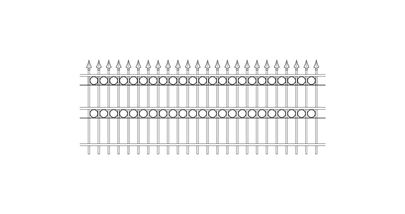 1800mm high style B ornamental railings