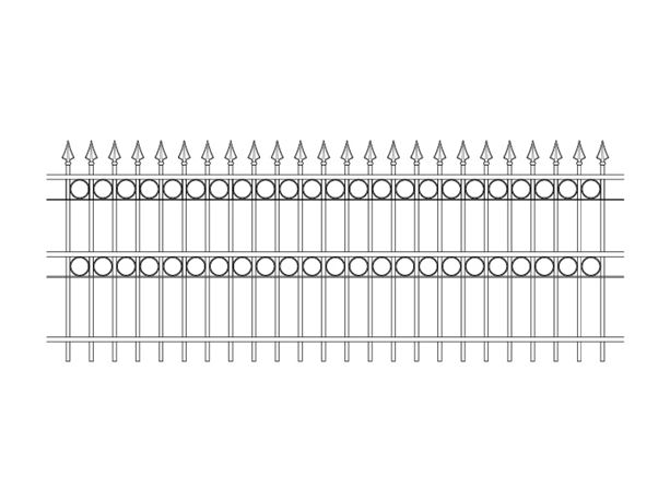1800mm high style B ornamental railings
