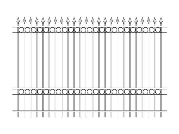 3000mm high style B ornamental railings