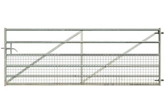 3m 6 Bar Metal Field Gate Clad with 600x50x50x4mm Welded Mesh Galvanized