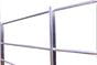 Tubular form estate railings with galvanised finish