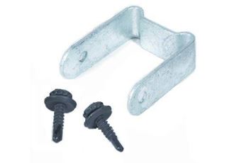 Fixing Bracket (U-shaped) Clamp 80 c/w screws for Euroguard posts 80 x 60mm -Galvd.