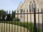 Black metal railings
