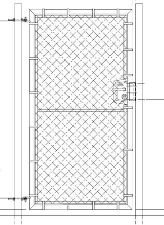 Single Leaf Tubular Chainlink Gate