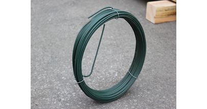 green plastic coated fencing wire