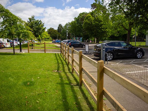 nailed timber post and rail fencing