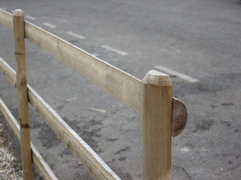 Nailed Half Round Post And Rail Fencing Jacksons Fencing