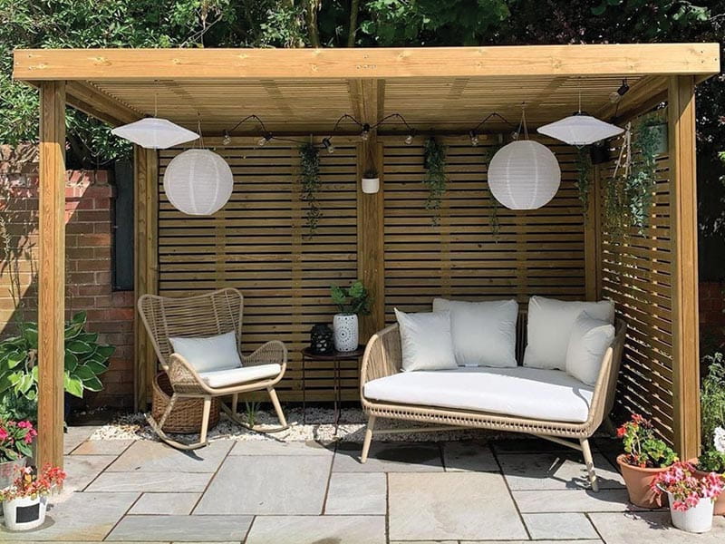 wooden garden structure