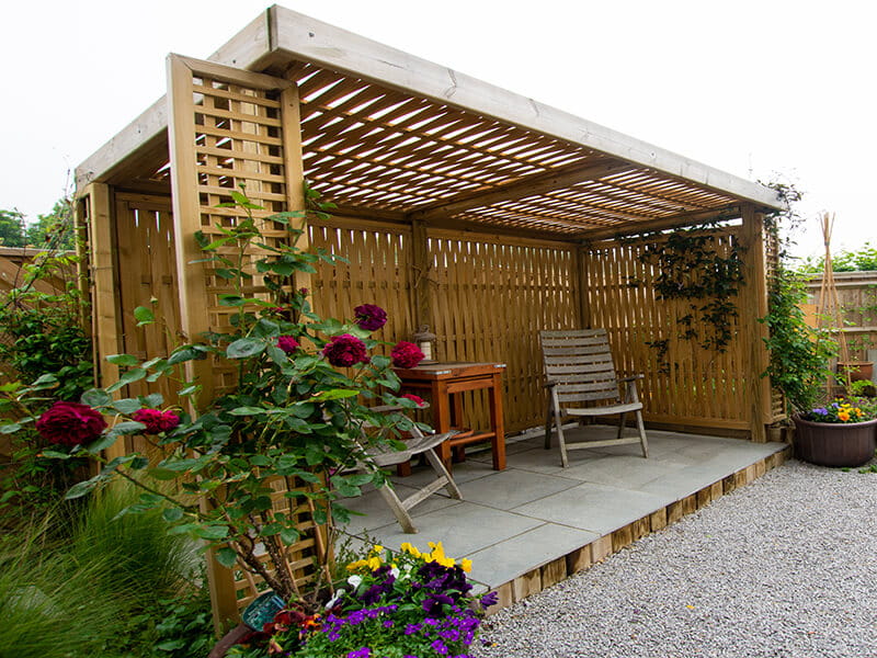 Woven Wooden Garden Shelter Retreat Shelter Jacksons Fencing