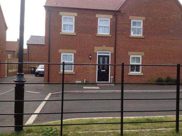 Estate fencing near house