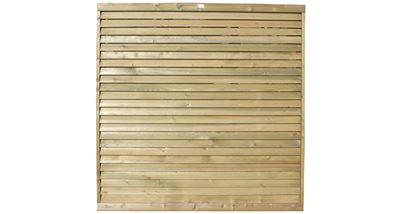 Wooden Louvre fence panel