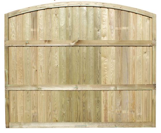 Rear View Tongue and Groove Convex Fence Panel