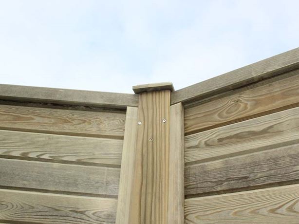angled fence post