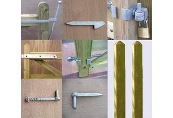 Hanging System for Single Leaf Field Gate hung behind posts (Posts, Hinges, Spring Catch, Fitting of Irons)