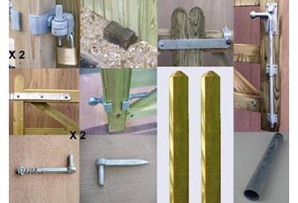 Hanging System for Double Leaf Field Gates hung behind posts (Posts, Hinges, Loop Over, CGS, Fitting of Irons)