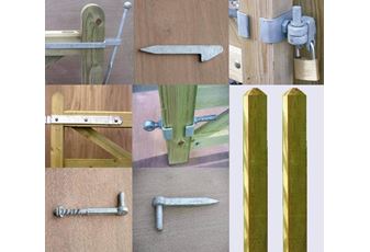 Hanging System for Narrow Single Leaf Field Gate hung behind posts (Posts, Hinges, Spring Catch, Fitting of Irons)
