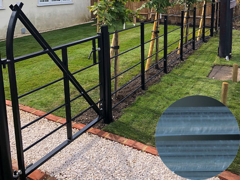 Galvanised Estate Fencing and gate