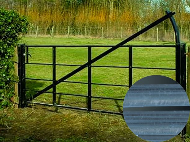 estate railings gate galvanised 3600mm