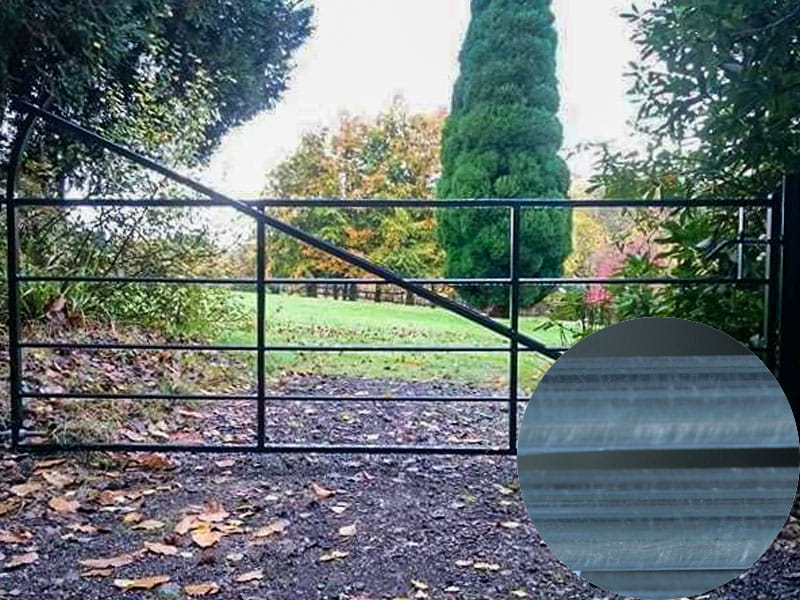 galvanised metal estate gate 3 metre